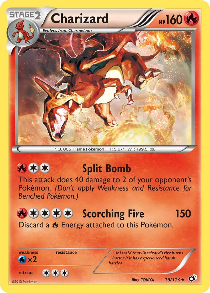 Charizard - 19/113 - Holo Rare Reverse Holo