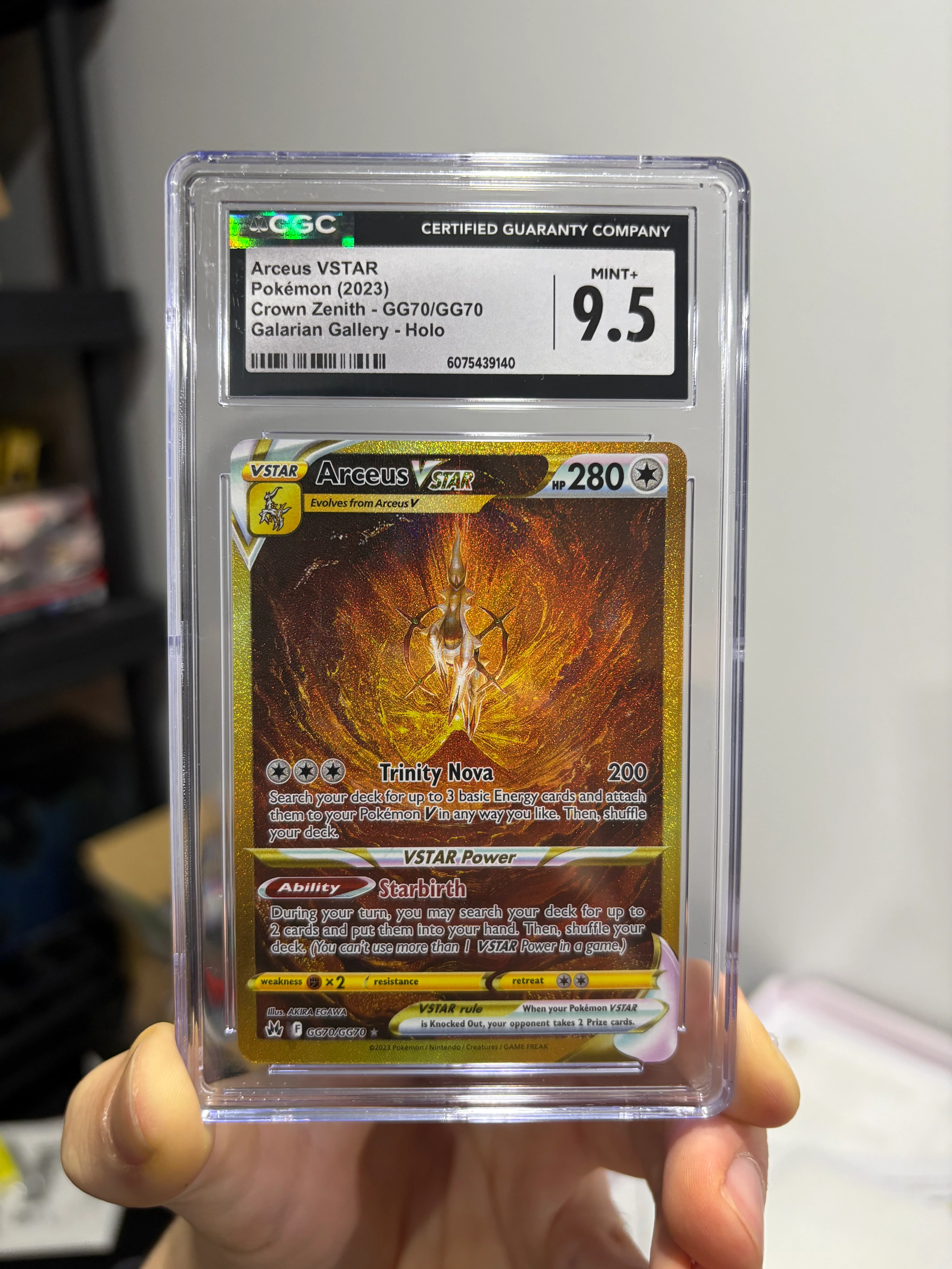 Pokemon TCG - Arceus VStar Crown Zenith Gold GG70 CGC 9.5 - Image 3