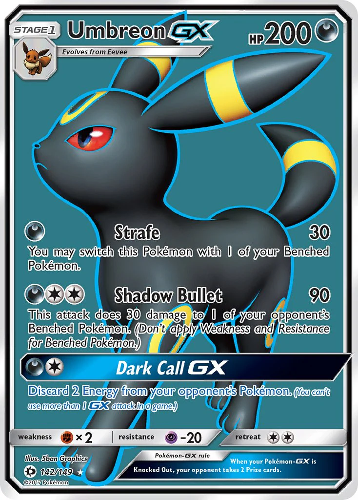 Umbreon GX - 142/149 - Full Art Ultra Rare